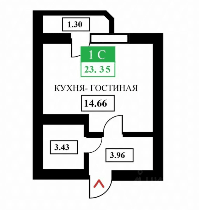 Квартира-студия — фото 2