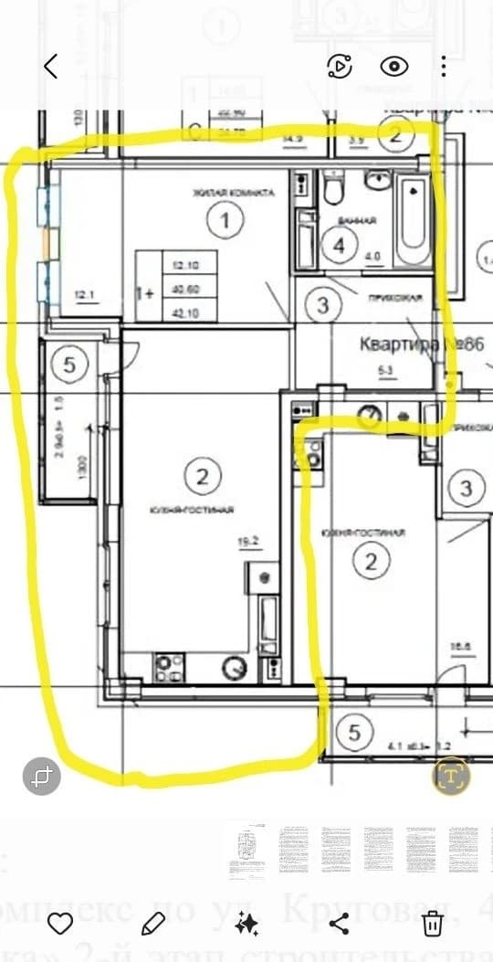 1-комнатная квартира — фото 2